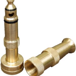 Hose Nozzle ~ Solid Brass ~ Adjustable Spray Patterns ~ Made in USA ~ with Bonus High Pressure Sweeper Nozzle