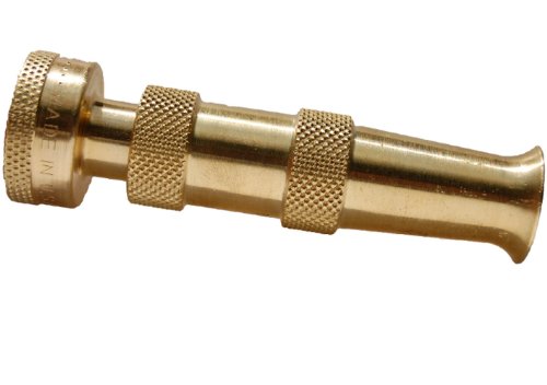 Hose Nozzle ~ Solid Brass ~ Adjustable Spray Patterns ~ Made in USA ~ with Bonus High Pressure Sweeper Nozzle