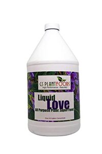 liquid love plant food by gs plant foods- all purpose plant fertilizer (1 gallon) – liquid fertilizer for herb gardens, house plants, vegetables, fruit trees, lawns & shrubs