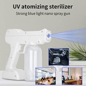 Disinfectant Cordless Gun, Handheld Rechargeable Nano Atomizer 27oz Large Capacity Electric Sprayer Nozzle Adjustable Fogger for Home, Office, School or Garden