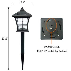 Twinkle Star 6 Pack Solar Pathway Lights Outdoor Solar Garden Lights Solar Powered Landscape Lighting for Yard Patio, Garden, Walkway