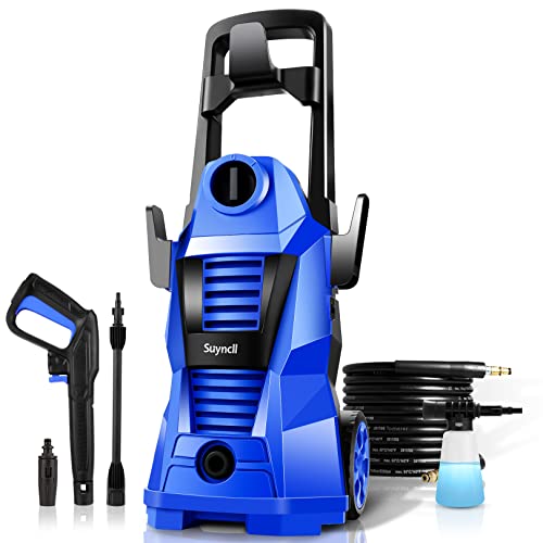 Power Washer ,High Pressure Washer 2.5GPM Electric Power Washer 1400W Power Washers Electric Powered with Adjustable Nozzle Soap Bottle for Homes, Cars, Driveways, Patios and Garden (Blue)