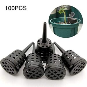 100 Pcs Fertilizer Baskets with Lid for Slow and Timed Release Fertilizers, Garden Nursery Pots Portable Aquarium Orchid Park Agriculture Slow Release to Bonsai Cultivate Plant