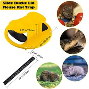Mouse Trap Bucket - Bucket Lid Mouse/Rat Trap,Auto Reset Multi Catch Humane Rat Trap for Indoor Outdoor, Compatible 5 Gallon Bucket