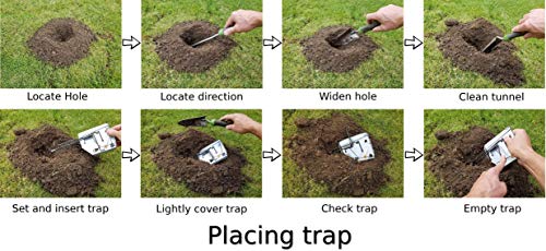 LASSO TRAP Gopher Trap (Pack of 2) Galvanized & Oil-Hardened Steel; Super Cost-Effective, Reusable, & Durable Animal Trap Best in The Lawn, Yard, Garden, Farm, & All Outdoor Settings w/Manual