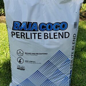 Coco Coir Perlite Blend 1.5 CU. FT. /42.5 Liter/ 40 Dry Quarts Pre Bufferd Washed Low EC Coconut Coir Organic Indoor Outdoor Garden Coco Fiber