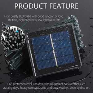 Dolucky Solar Christmas Lights Outdoor, 72ft 200 LED 8 Mode Solar Powered String Lights Waterproof for Garden Patio Fence Holiday Party(Multicolor)