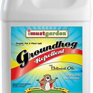 I Must Garden Groundhog/Woodchuck Repellent 1 Gallon Ready-to-Use Refill: All Natural Spray for Gardens, Plants, and Lawns – Pleasant Scent