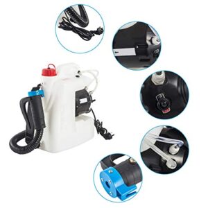 110V 12L Electric ULV Fogger Ultra Low Capacity Sprayer Mist Duster Cleaning Tool For Home And Garden (White, One Size)