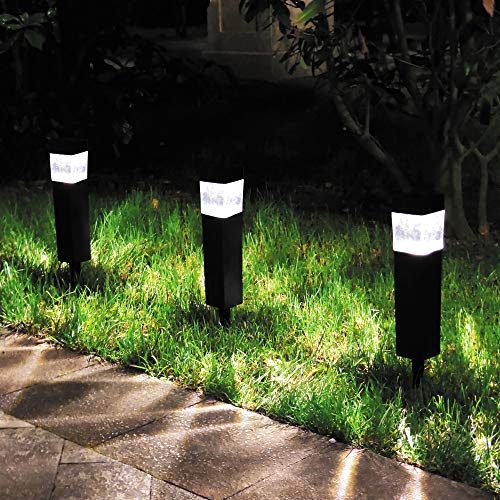 UNNYLLY Solar Pathway Lights Landscape Lights Outdoor Bright Warm Yellow Solar Powered LED Garden Lights for Lawn, Patio, Yard,12Pack