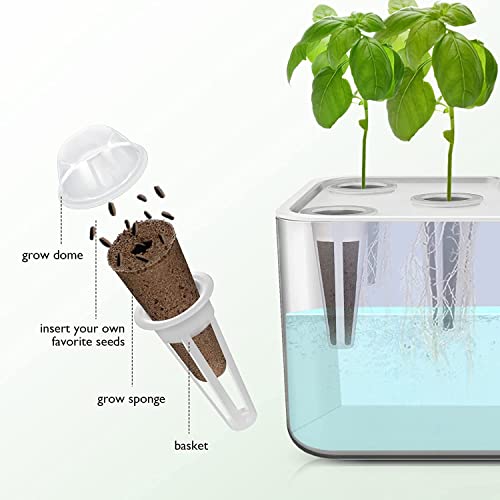 Ahopegarden Indoor Garden Hydroponic Growing System with 60pcs Grow Sponges