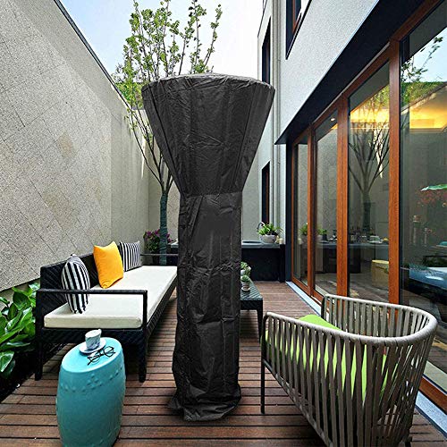 UCARE Patio Heater Cover Waterproof Round Stand Up Outdoor Electric Heater Protector Covers for Garden Veranda Round Furniture Cover Dome Heaters (86x33x19 in/ 221x85x48 cm)