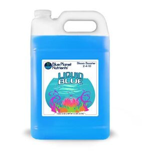 liquid blue bloom booster (128 oz) gallon | potassium phosphorous supplement for flowering | for all plants & gardens | blue planet nutrients