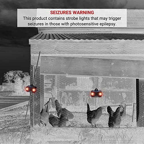 Lycoming Skunk Repellent Predator Light for Nighttime Animals Solar Predator Control Light Coyote Deterrent Deer Repellent Devices with Strobe Lights Raccoon Fox Repellent for Yard, 8 Pack