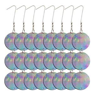 holographic reflective bird scare discs for woodpeckers and pigeons, bird reflectors scarer, keep birds away, 24 round disks