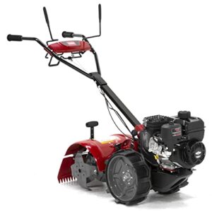 toro 58603 dual direction rear tine tiller, 127cc briggs & stratton 4-cycle engine, airless tires, instant reverse, heavy duty stamped steel tines, simple shifting