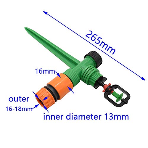 Greenhouse Micro Drip Irrigation Garden Watering Sprinklers Nozzle Watering & Irrigation 1/2 Hose Connector Garden Drip Irrigation System Tools 1pcs (Color : B)