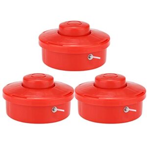 3pcs grass trimmer head, garden lawn patio plastic mower brush cutter head replacement fits for most brush cutters trimmer