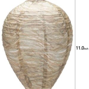 Eashome Wasp Nest,Decoy Hanging Fake Wasp Nest,Natural Non-Toxic Paper Decoy Safe Fake Trap Effective Eco Friendly Paper Wasp Nest for Garden,Outdoors Brown 6 Pack