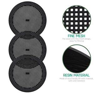 Happyyami 5pcs Garden Sieve Mesh Sifting Pan Portable Soil Sifter Plastic Soil Sieve Set Gardening Tool