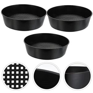 Happyyami 5pcs Garden Sieve Mesh Sifting Pan Portable Soil Sifter Plastic Soil Sieve Set Gardening Tool