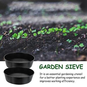 Happyyami 5pcs Garden Sieve Mesh Sifting Pan Portable Soil Sifter Plastic Soil Sieve Set Gardening Tool