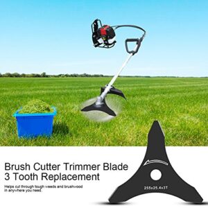 Brush Cutter Blade, 10" x 3T Teeth Steel Brush Cutter Trimmer Blade, Haofy Durable Grass & Brush Weed Eater Blade, Weed Eater Trimmer Blade with 3 Teeth Garden Yard Brush Mover Replacement Part