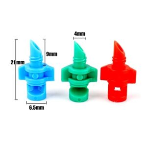 BELLAY 50pcs 90° 180° 360° Angle Sprinkler Nozzle Head Garden Tree Irrigation Nozzle (Color : 360 Degree, Size : 21 * 6.5mm)