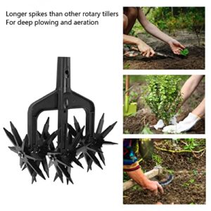 TOPINCN Garden Soil Scarifier, Hand Tiller Garden Claw Tiller 2 in 1 Ventilated Scarifier Soil Lossener Manual Hand Ground Tiller Garden Cultivator Garden Tools