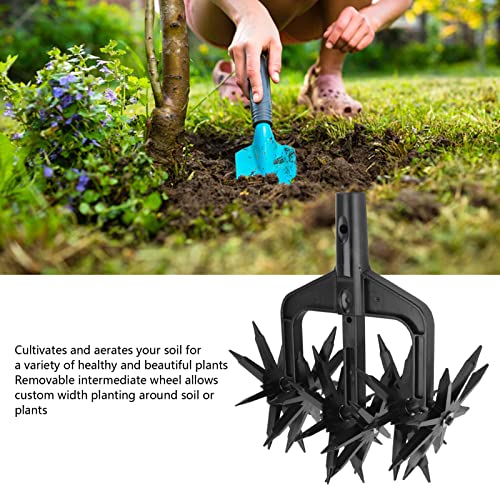 TOPINCN Garden Soil Scarifier, Hand Tiller Garden Claw Tiller 2 in 1 Ventilated Scarifier Soil Lossener Manual Hand Ground Tiller Garden Cultivator Garden Tools