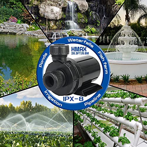 WaterRebirth (PC3000,3000GPH) High Flow Submersible Water Pump-Home/Inline Water Pump-Submersible Pump-Water Transfer Pump-Aquarium Pump