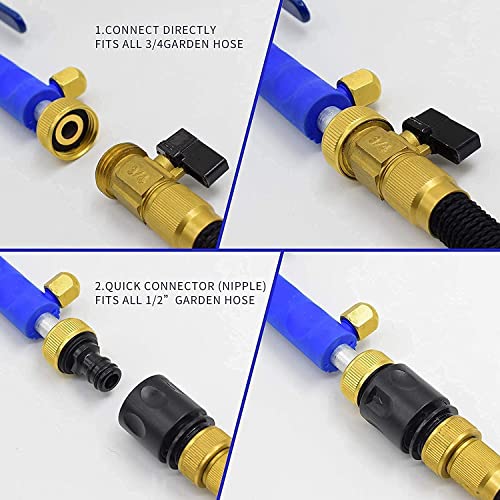 Buyplus Hydro Jet Power Pressure Washer Wand - Portable High Pressure Water Gun, Extendable Garden Hose Watering Sprayer with Nozzle Tips for Car Window Glass Washing