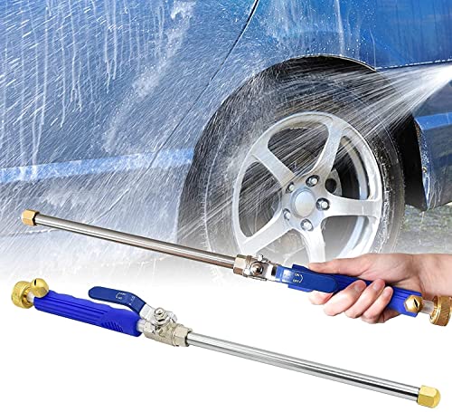 Buyplus Hydro Jet Power Pressure Washer Wand - Portable High Pressure Water Gun, Extendable Garden Hose Watering Sprayer with Nozzle Tips for Car Window Glass Washing