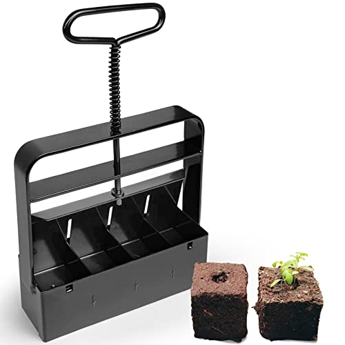 Soil Blocker 2 inch Seed Block Maker with Comfort-Grip Handle for Seed Stater Tray