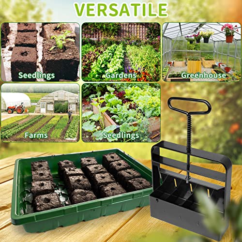 Soil Blocker 2 inch Seed Block Maker with Comfort-Grip Handle for Seed Stater Tray