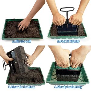 Soil Blocker 2 inch Seed Block Maker with Comfort-Grip Handle for Seed Stater Tray