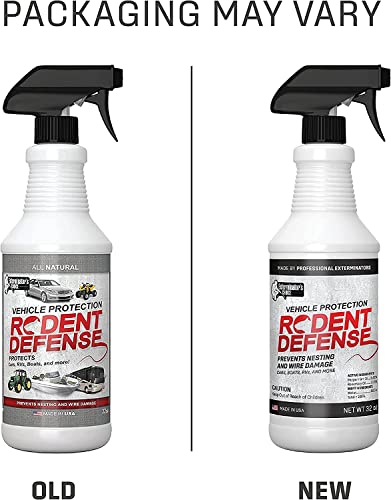 Exterminators Choice - Rodent Defense Spray for Cars and Trucks - Non-Toxic Deterrent for Pest Control - Repels Mice and Rats - Vehicle Protection - Safe for Kids and Pets (32 Ounce)