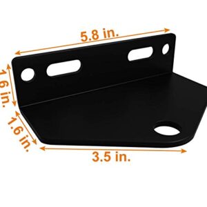 Universal Zero Turn Lawn Mower Trailer Hitch 5 Inch Heavy Duty Steel - Including Installation Hardware (Black)