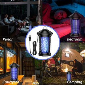 Bug Zapper, Zwiran Mosquito Zapper, Fly Zapper Indoor,4000V Electric Mosquito Killer Lamp Insect Trap Light Outdoor for Moth, Wasp, Gnat, Fruit Flies for Home, Restaurant, Garden, Backyard