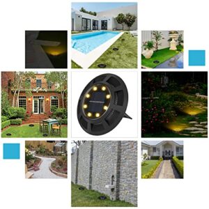 Suranew Solar Ground Lights, LED Solar Garden Lights,Outdoor Garden Waterproof Bright in-Ground Lights, Landscape Lights for Pathway,Yard,Deck,Lawn,Patio,Walkway