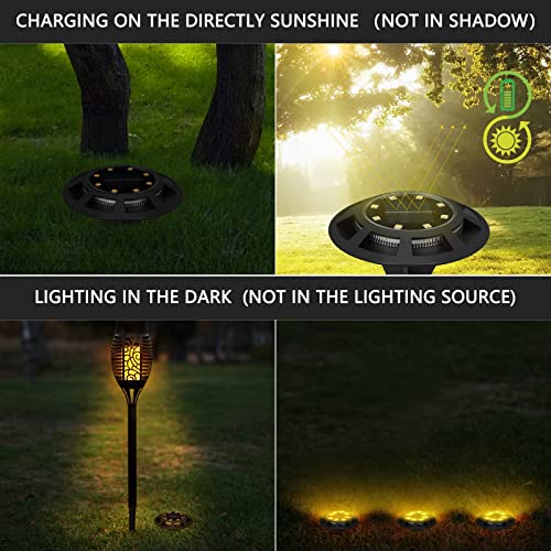 Suranew Solar Ground Lights, LED Solar Garden Lights,Outdoor Garden Waterproof Bright in-Ground Lights, Landscape Lights for Pathway,Yard,Deck,Lawn,Patio,Walkway