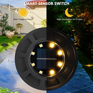 Suranew Solar Ground Lights, LED Solar Garden Lights,Outdoor Garden Waterproof Bright in-Ground Lights, Landscape Lights for Pathway,Yard,Deck,Lawn,Patio,Walkway