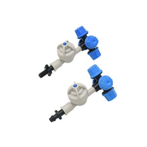 MANHONG Botanical Garden Lawn Nozzle Garden Sprinkler Head Suspension Type Anti-drip Spray Nozzle 4-Way Cross Spray Nozzle with 1/4" Barb Screw Connector 50set (Color : Barb A)