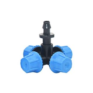 MANHONG Botanical Garden Lawn Nozzle Garden Sprinkler Head Suspension Type Anti-drip Spray Nozzle 4-Way Cross Spray Nozzle with 1/4" Barb Screw Connector 50set (Color : Barb A)