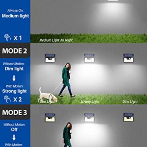 Peasur Solar Outdoor Lights [2 Pack/140LED], Motion Sensor Outdoor Lights Ultra-Bright, Solar Powered Security Lights 3 Working Modes, Solar Lights Outdoor Waterproof for Outside Garden Yard (500LM)