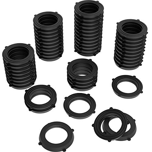 50 Pack Garden Hose Washers Rubber Washers Seals, Self Locking Tabs Keep Washer Firmly Set Inside Fittings for 3/4 Inch Garden Hose and Water Faucet (50 Pack)