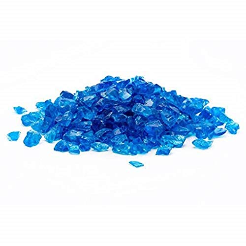 Margo Garden Products 1/2" 10lbs Dragon Glass, 10 lb, Sea Blue