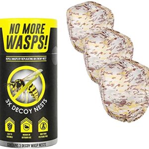 Luigi's Wasp Away - Wasp Nest Decoy - Environmentally Friendly - for Indoor or Outdoor Use in Patio, Pool or Garden (3 Pack)