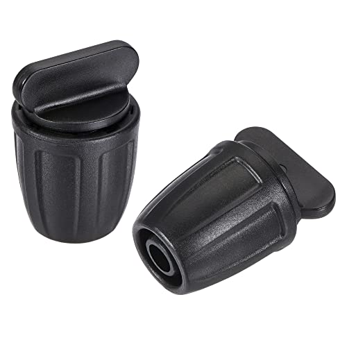 MECCANIXITY Drip Irrigation End Cap Barbed Fitting 8mm/11mm Tubing for Garden Drip Tape Tubing Sprinkler System Black Pack of 12