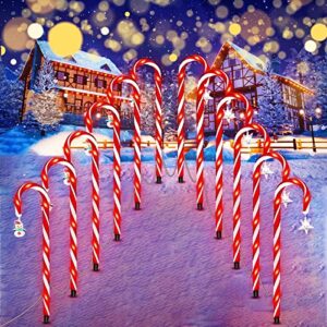 ncuubr 21” christmas candy cane lights outdoor pathway ,12 pack christmas led light up candy canes outdoor decorations ,8 flashing modes, xmas decorations for walkway, driveway, garden